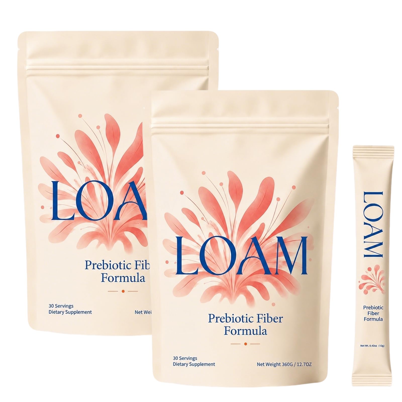 LOAM Fiber Prebiotic Fiber Formula Powder, 30 Servings