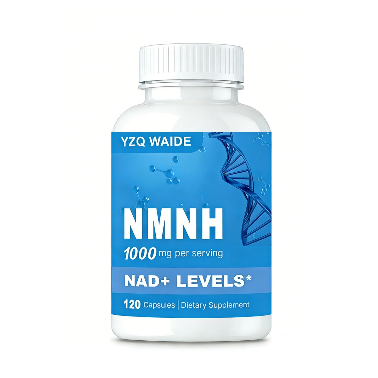 YZQ WAIDE NMNH (Dihydronicotinamide Mononucleotide) 1000mg Capsules 120 Count