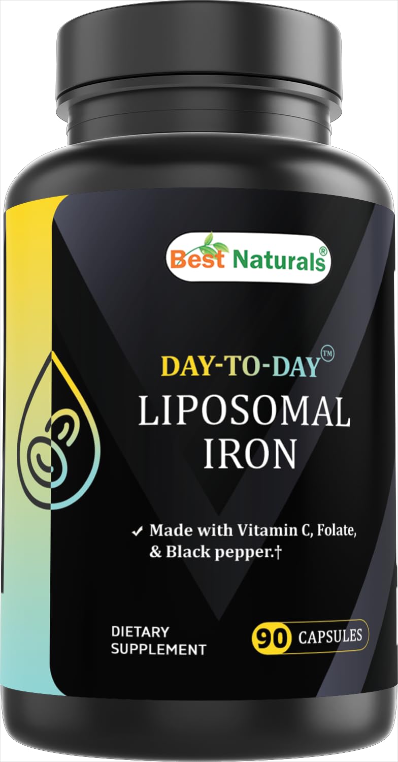 Best Naturals Day-to-Day Liposomal Iron Veg Capsules, 90 Count