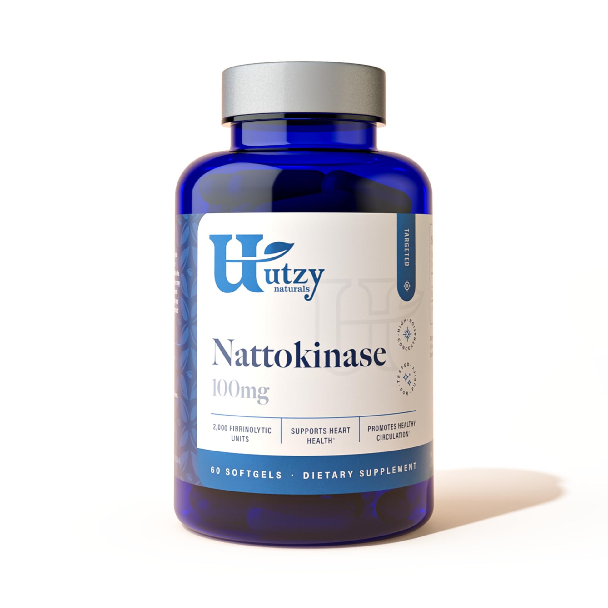 Utzy Naturals Nattokinase Supplement Capsules 60