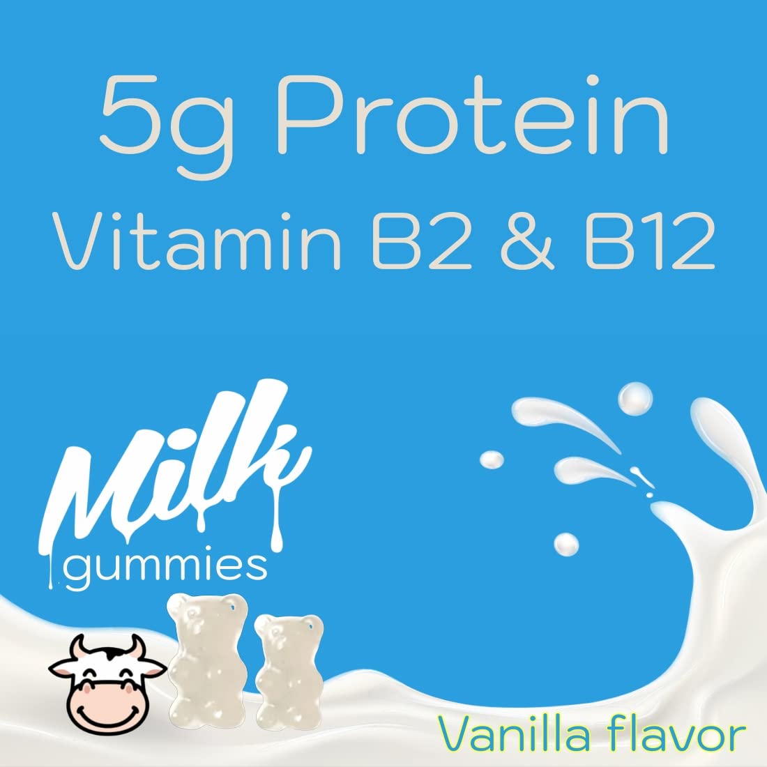 Holistic MD Colostrum Gummies with Vitamin B Complex Milk Protein, Sugar Free, 60 Count