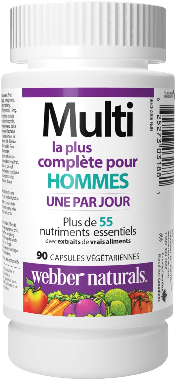Webber Naturals Men's Most Complete Multi Capsule 90 Capsules