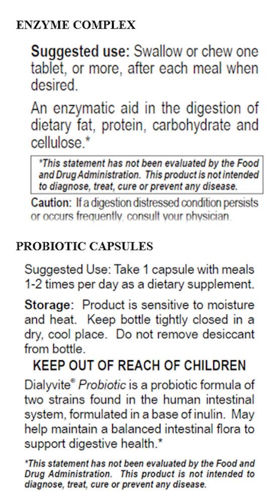 Dialyvite Pharmaceuticals Digestive Aids Tablet 1
