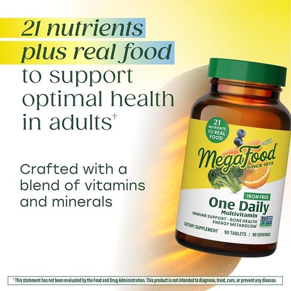 MegaFood One Daily Iron Free Multivitamin Tablets, 90 Tablets