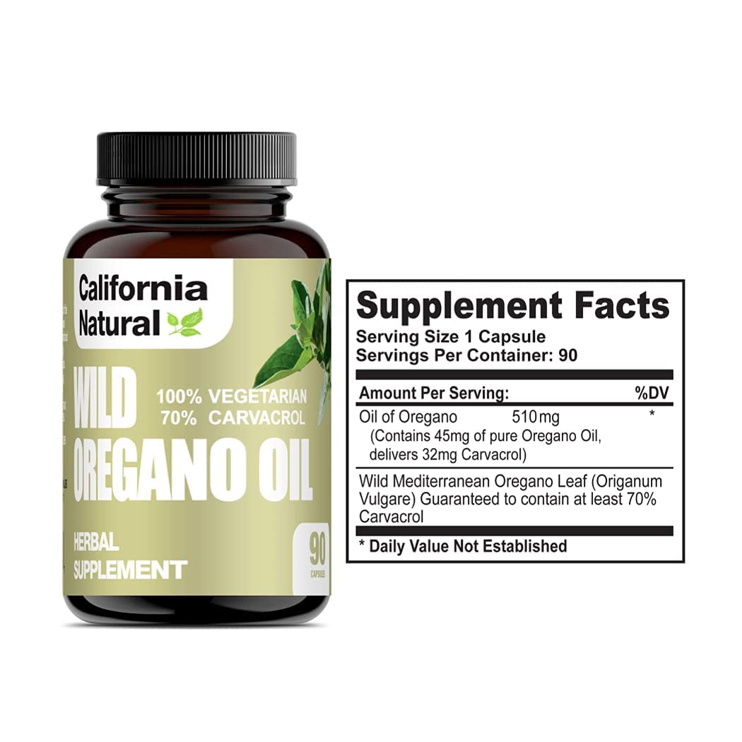 California Natural Wild Oregano Oil 90 Capsules