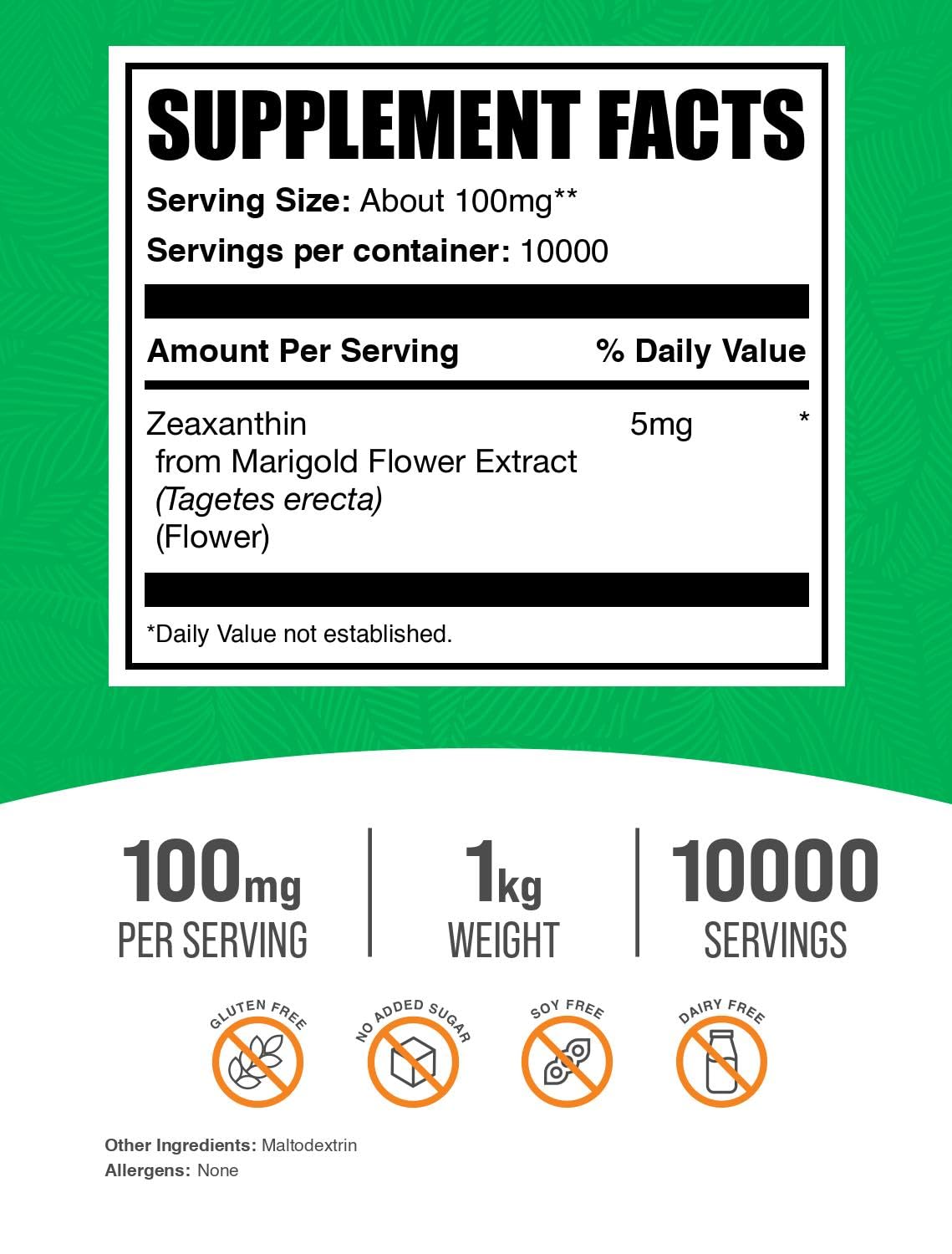 BulkSupplements Zeaxanthin Powder, 35.3 oz