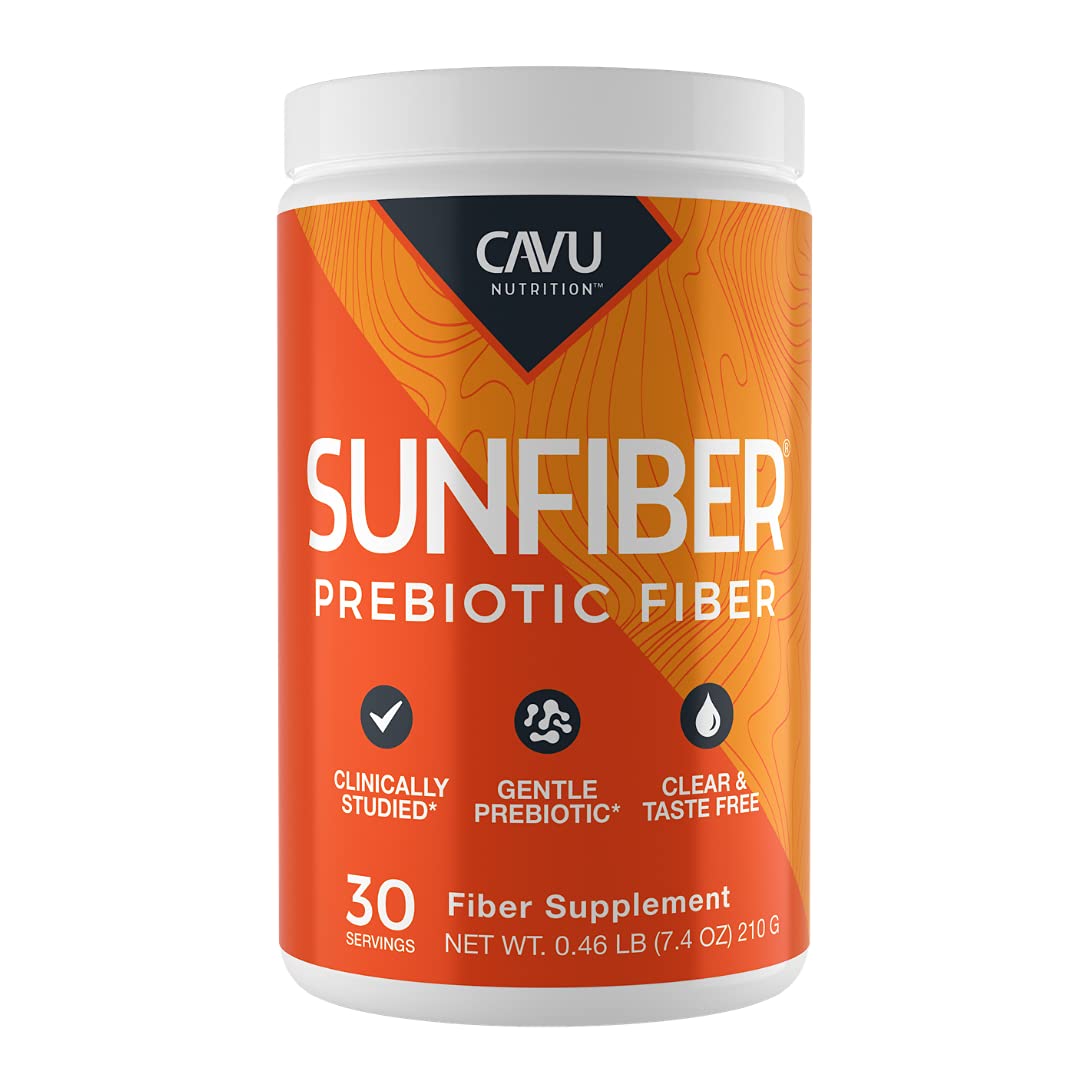 CAVU NUTRITION Sunfiber Gentle Prebiotic Fiber Supplement Powder, 7.4 oz
