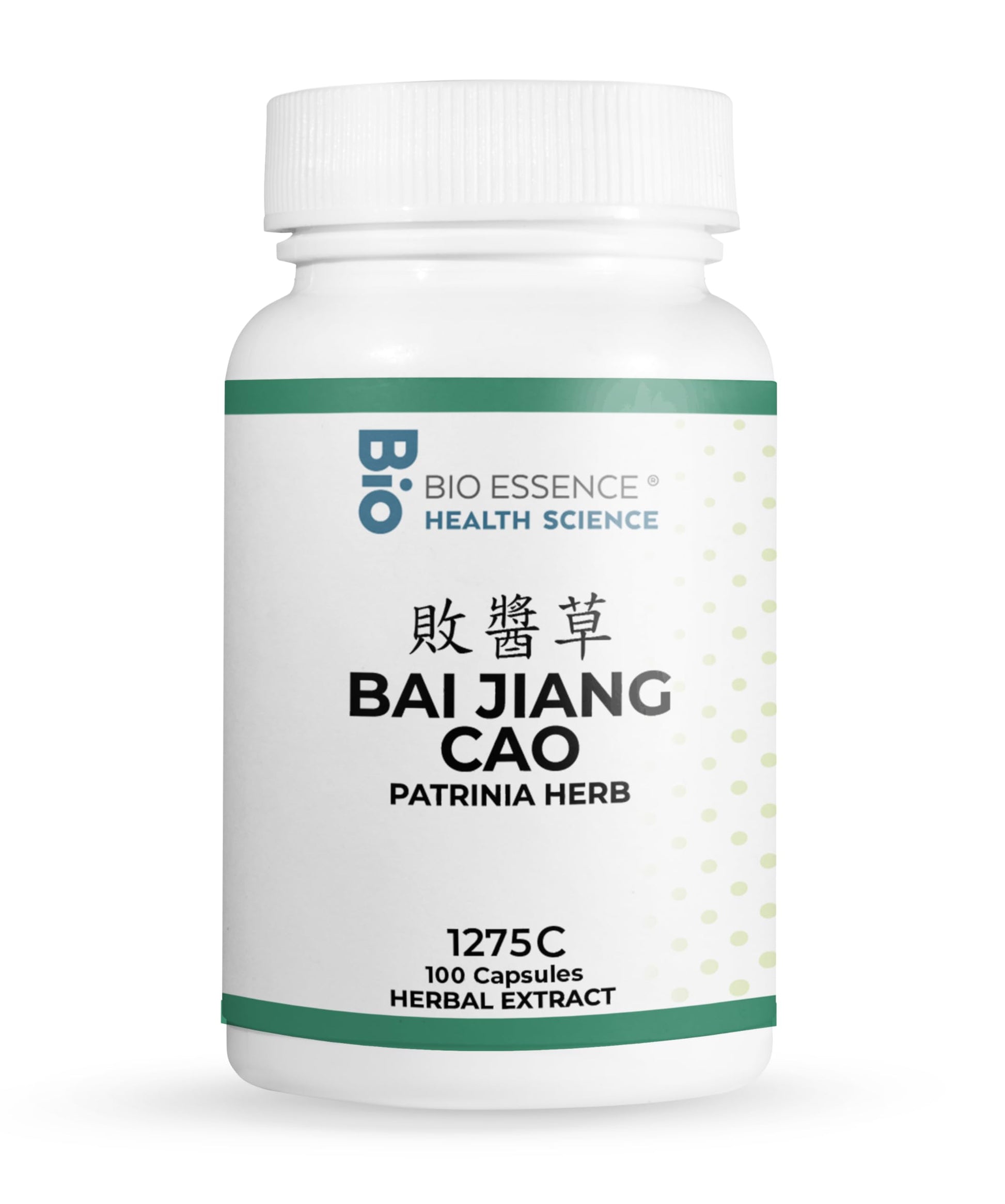 Bio Essence Health Science 1275C Bai Jiang Cao, Patrinia Herb (Raw) 100 Capsules