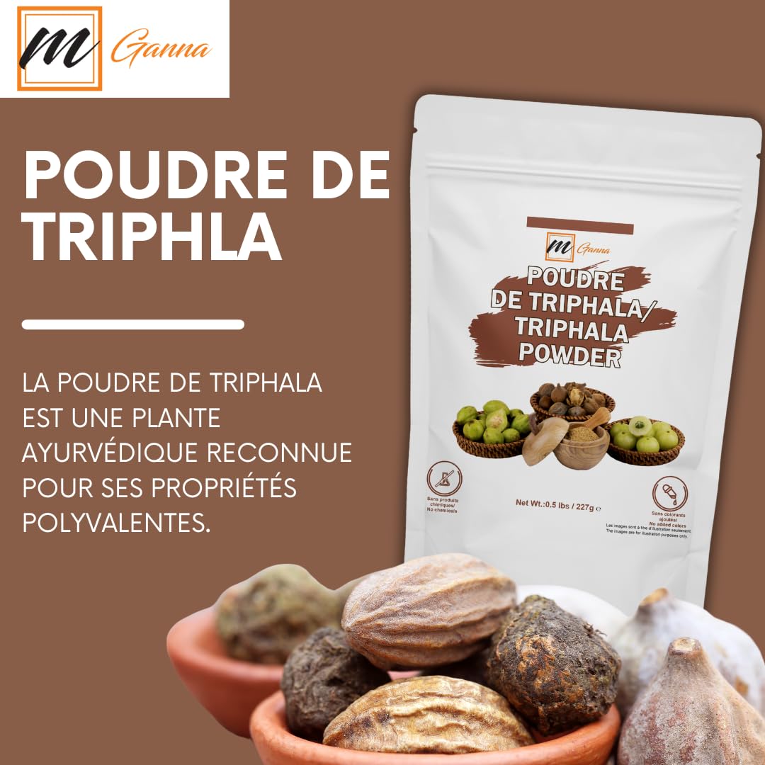 mGanna 100% Natural Triphala Powder 8.01 Ounce