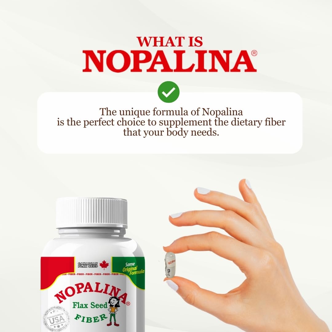 Nopalina Daily Fiber for Digestion & Regularity Capsules 240