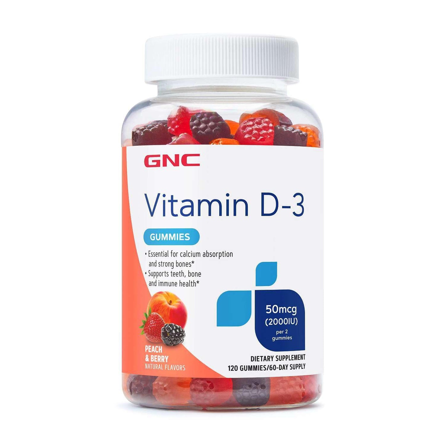 GNC Vitamin D-3 Gummies, 120 Count