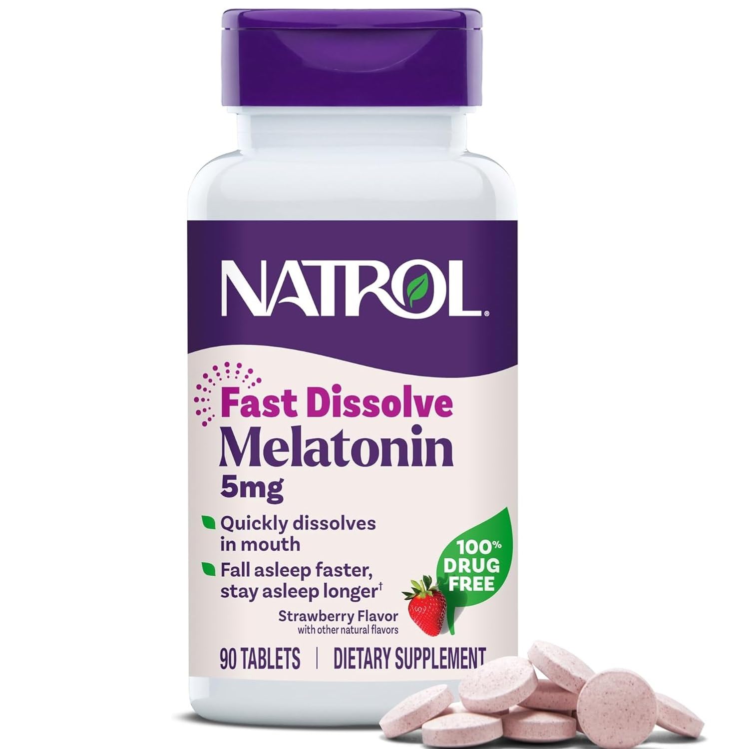 Natrol Melatonin 5 mg Fast-Dissolve Tablet, 90 Count