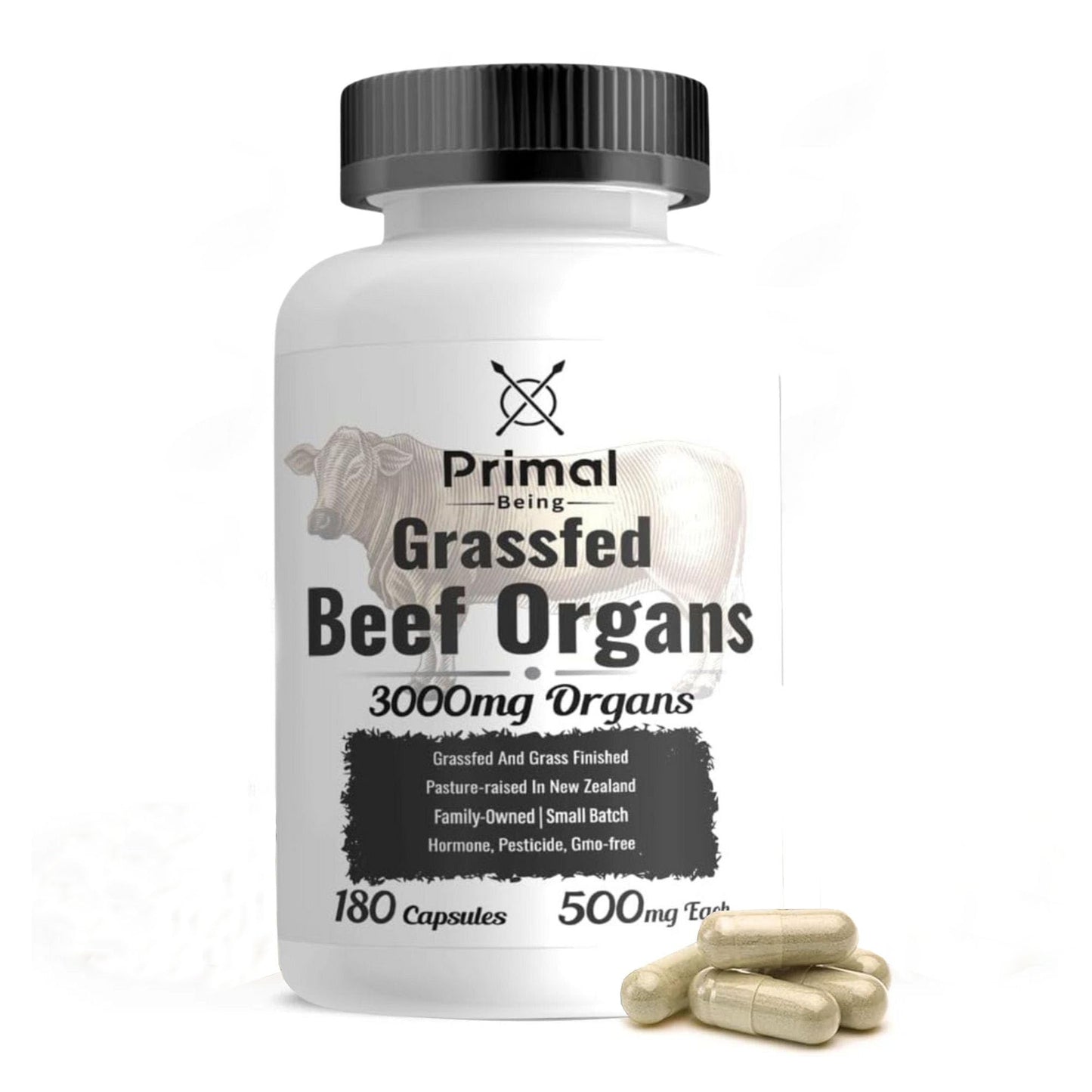 Primal Being Grassfed Beef Organ Complex Capsule 180 Count