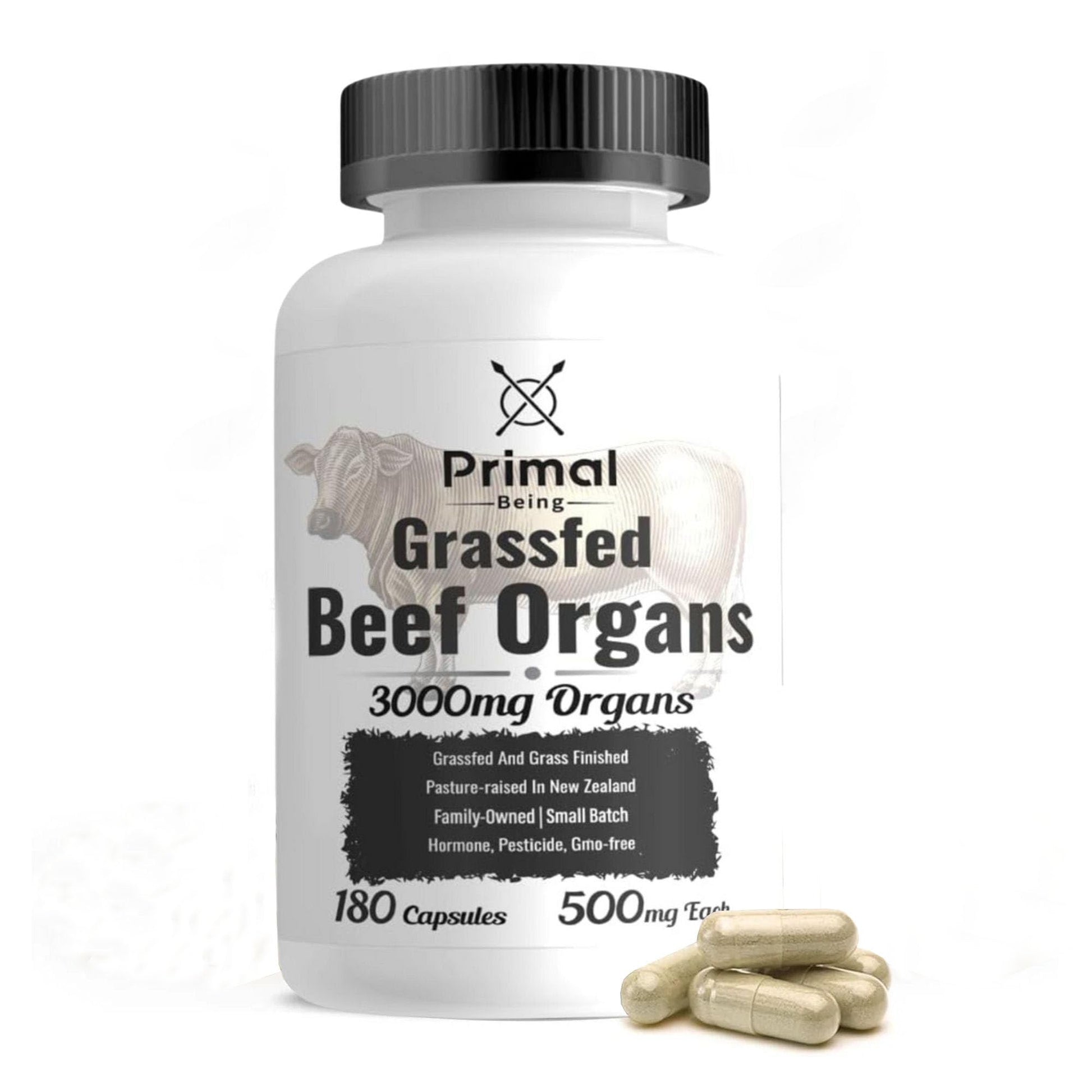 Primal Being Grassfed Beef Organ Complex Capsule 180 Count