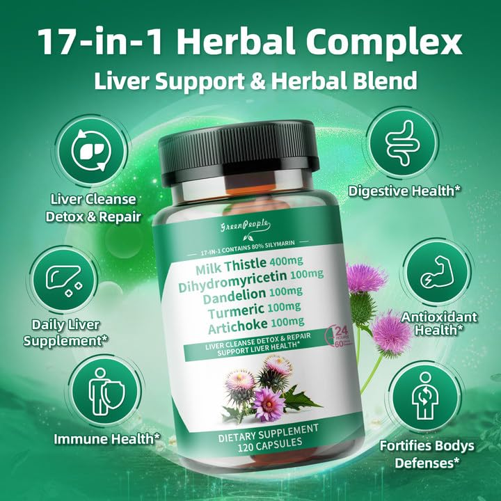 GREENPEOPLE Lymph-Liver Cleanse Detox & Repair Capsules 120