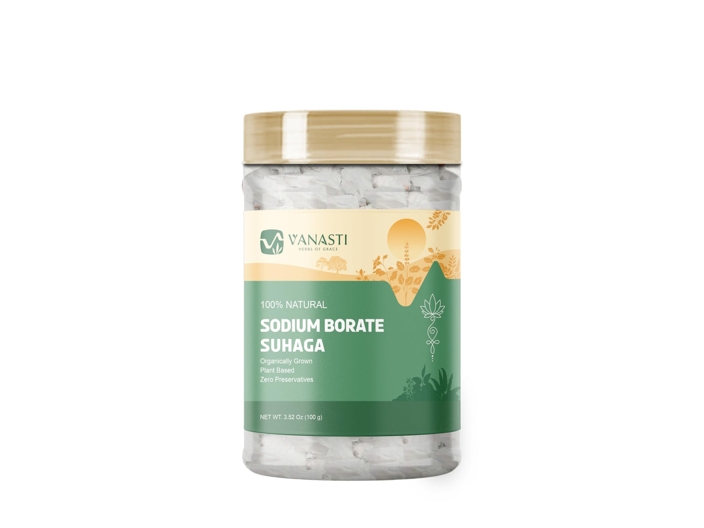 VANASTI Suhaga Tankan Bhasma Borax Powder 3.52 Ounces