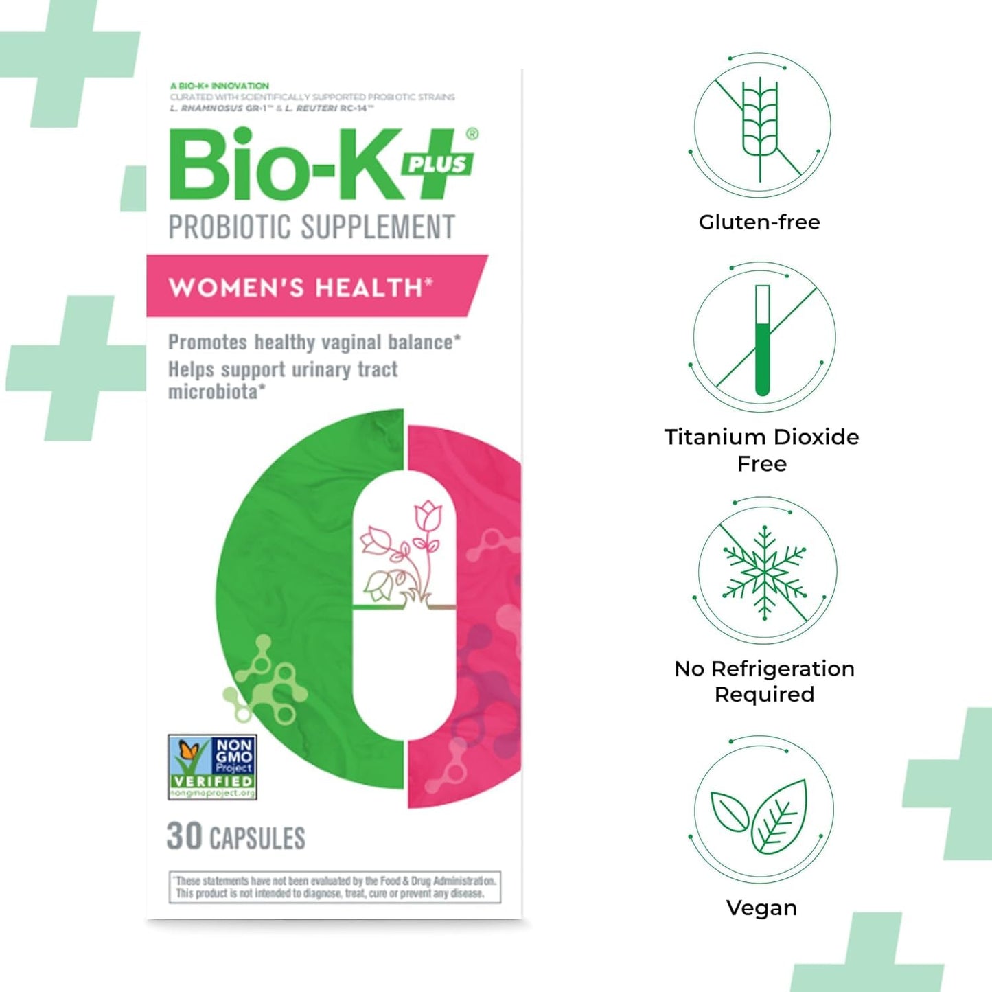 Bio-K Plus Probiotic for Women Capsule, 30 Capsules