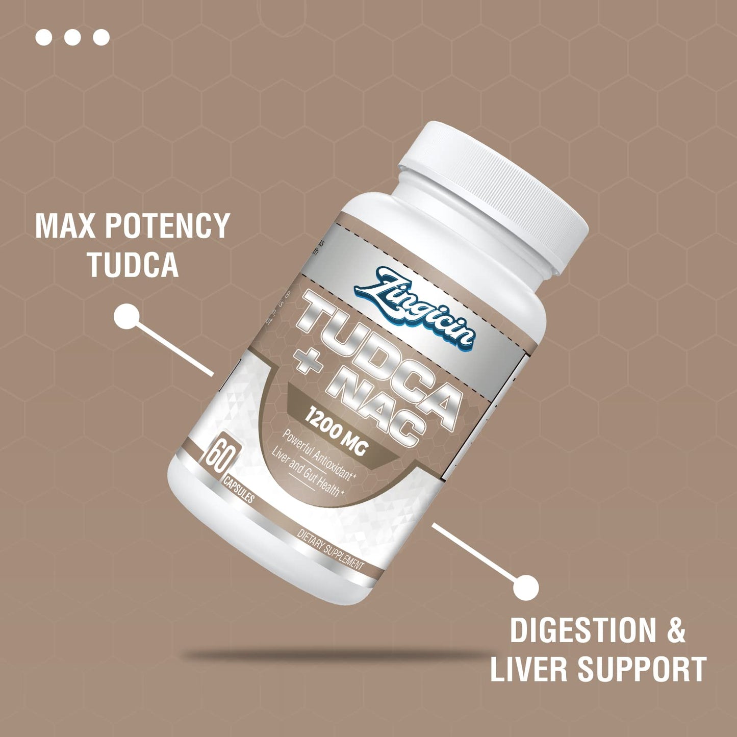 Zingicin TUDCA with NAC Supplement 1200mg 120 Capsules