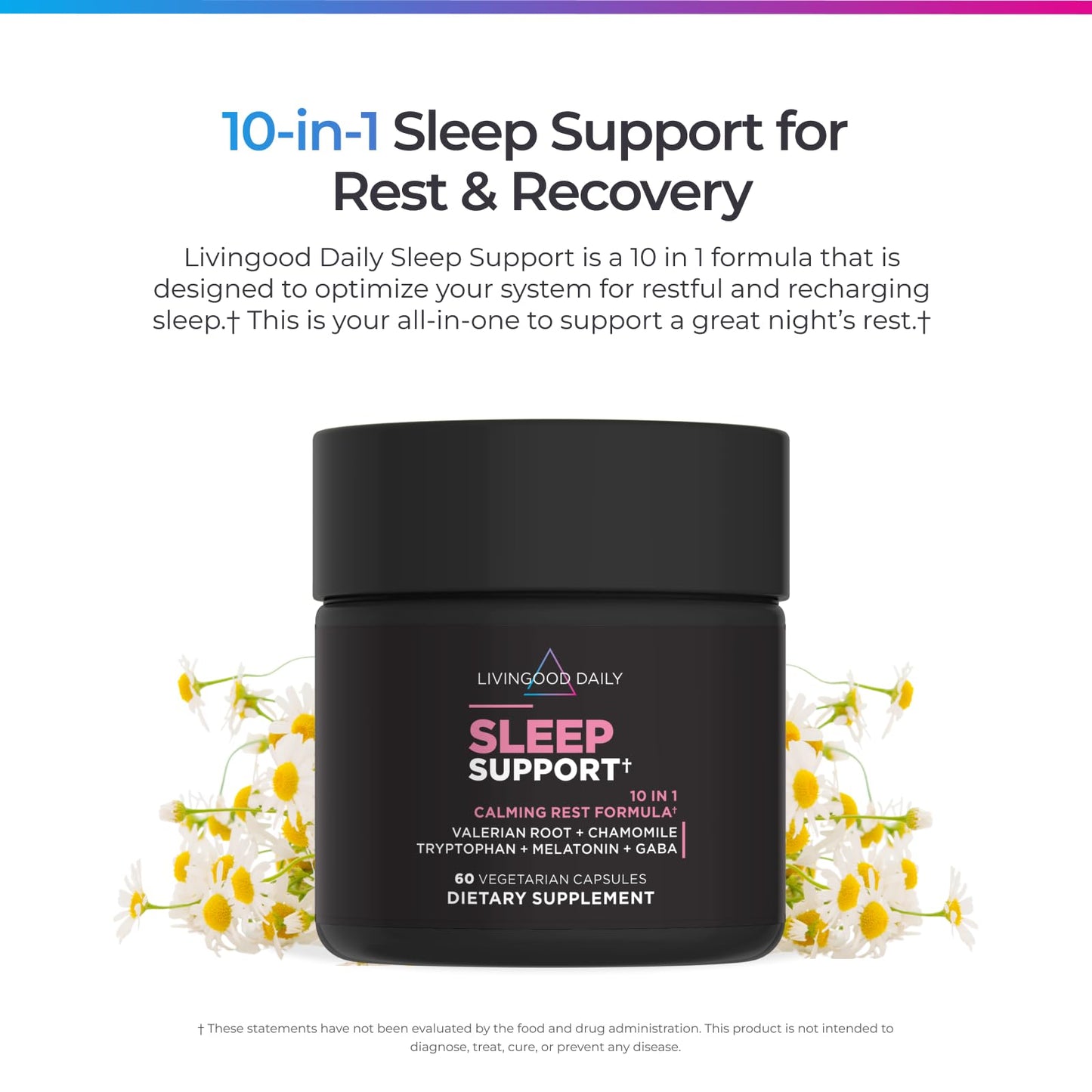 Livingood Daily Sleep Support Supplement 5 mg Melatonin Capsule, 60 Count