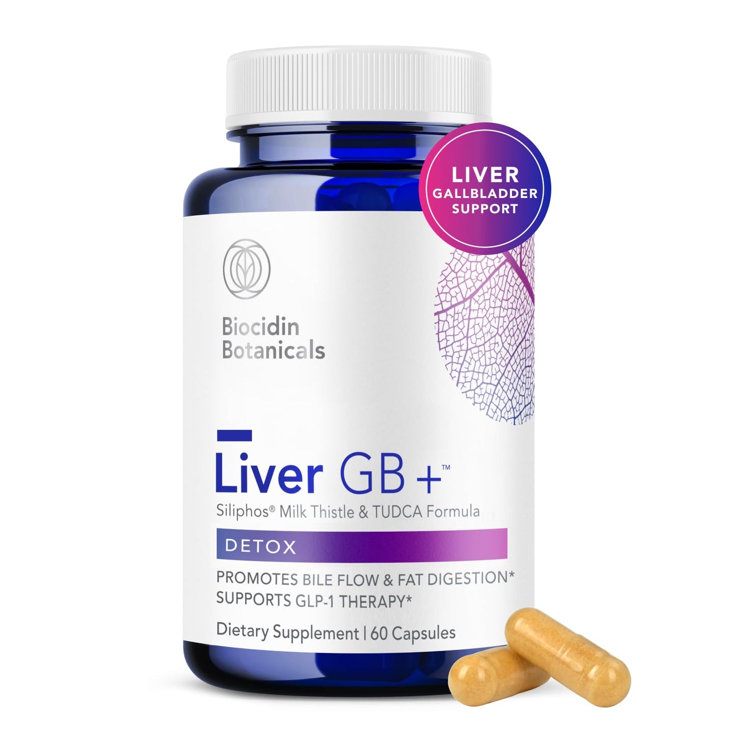 Bio-Botanical Research Biocidin Liver GB+ Liver Support & Gallbladder Supplements 60 Capsules