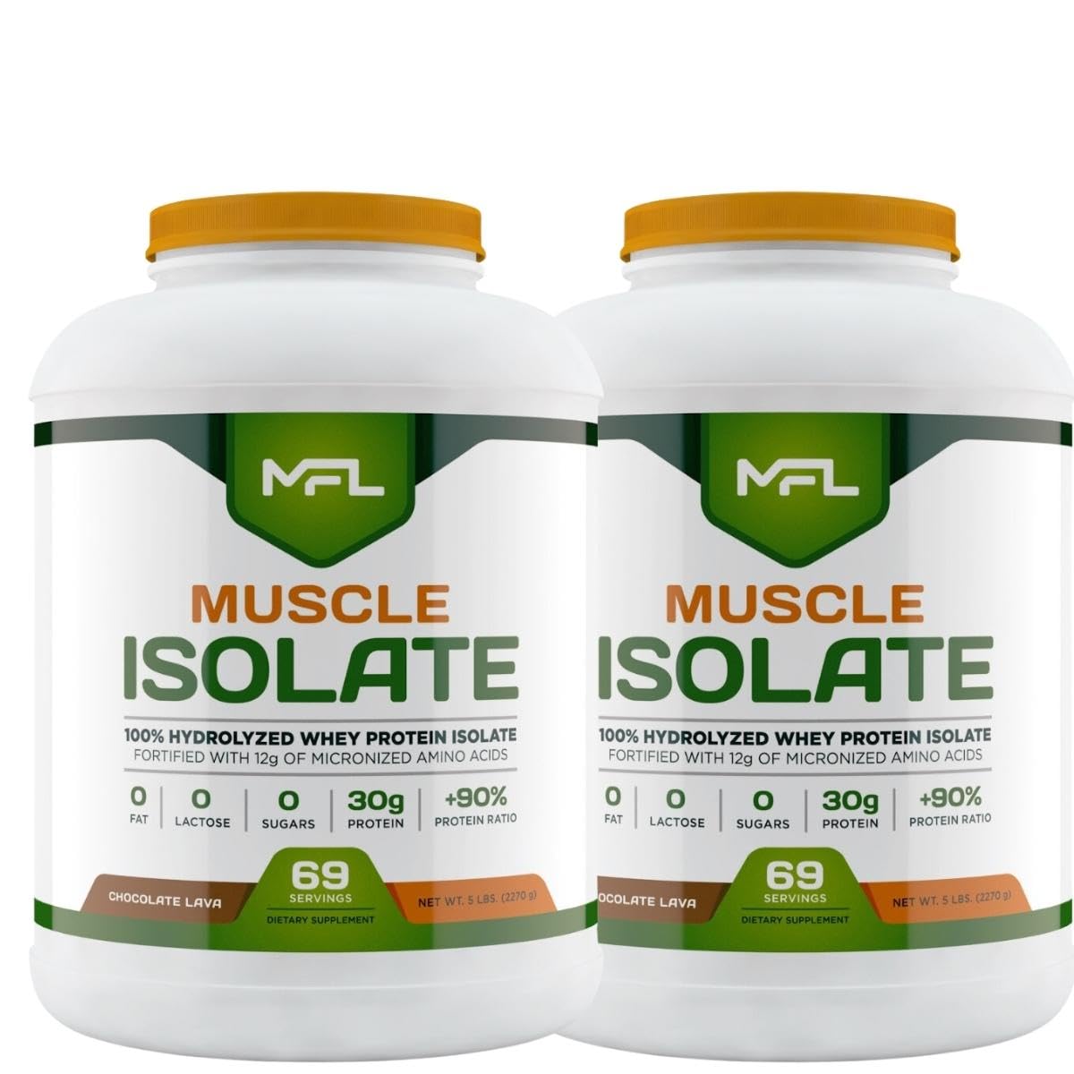 MUSCLE FOOD LABS Muscle Isolate Powder, Chocolate Lava, 160 Servings