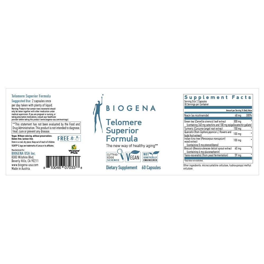Biogena Telomere Superior Formula Capsule, 1 Count
