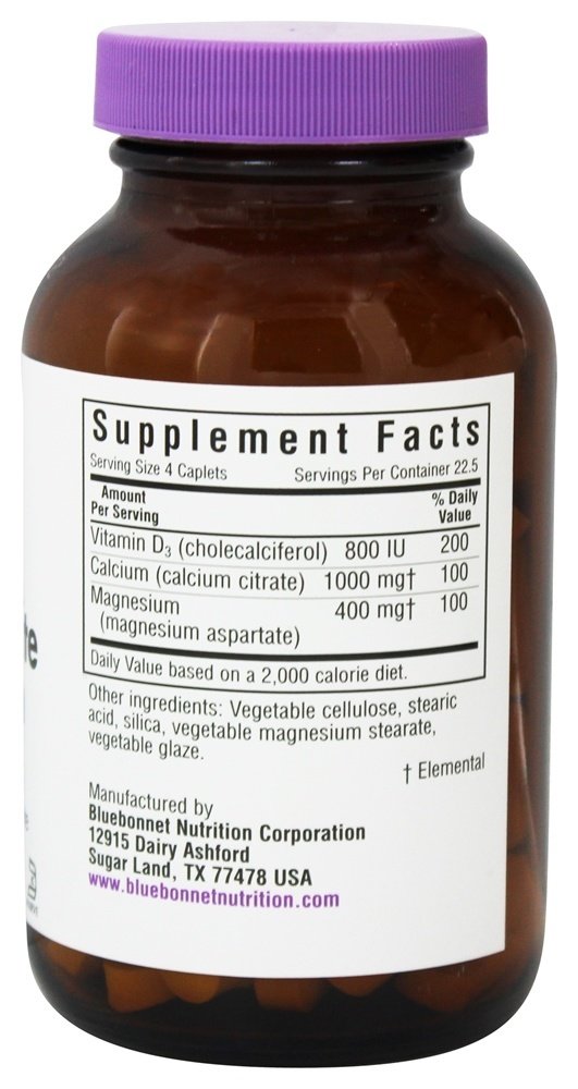 Bluebonnet Calcium Citrate Magnesium Plus Vitamin D Capsule, 90 Count