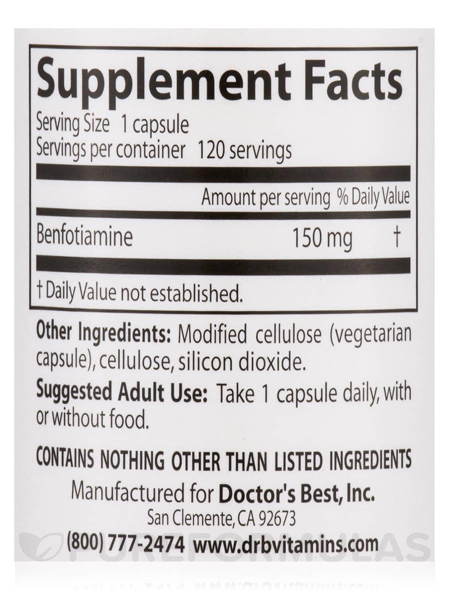 Doctor's Best Best Benfotiamine (150 mg) 120 Capsules