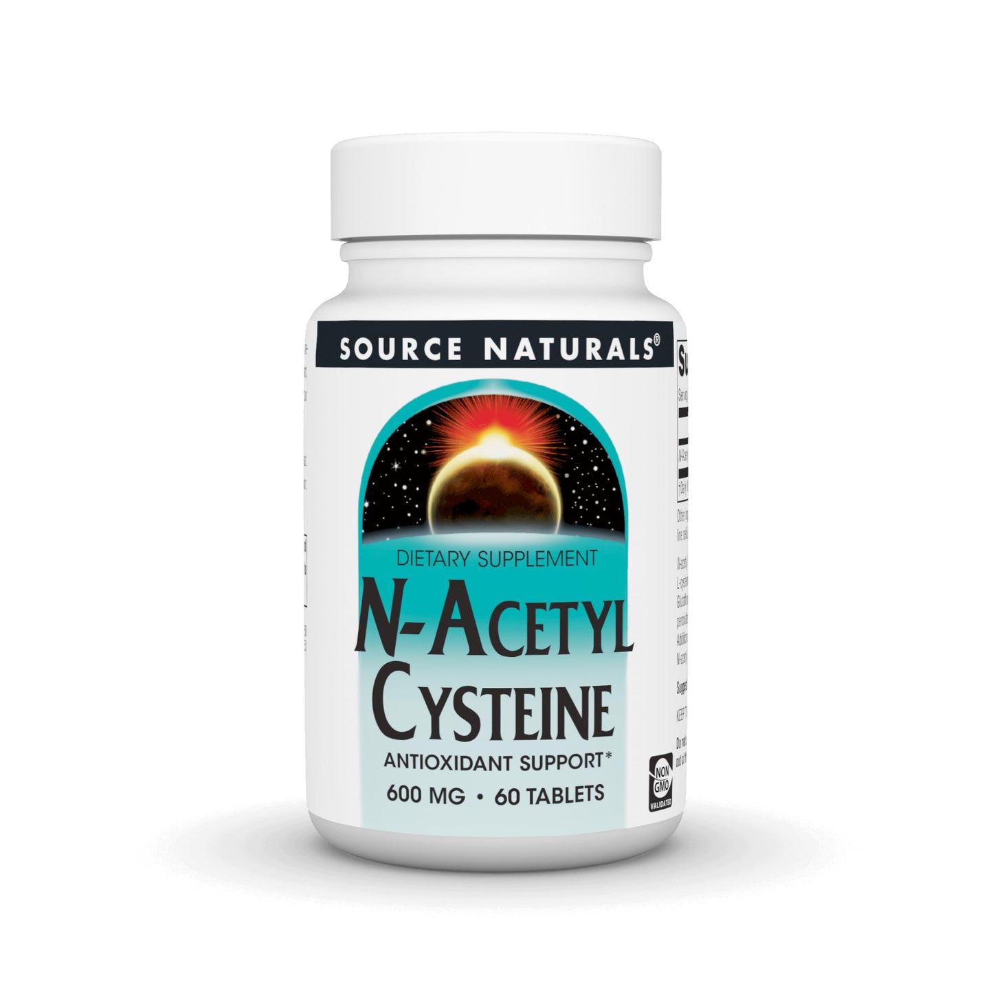 Source Naturals N-Acetyl Cysteine Antioxidant Support 600 mg Dietary Supplement that Supports Respiratory Health 60 Tablets