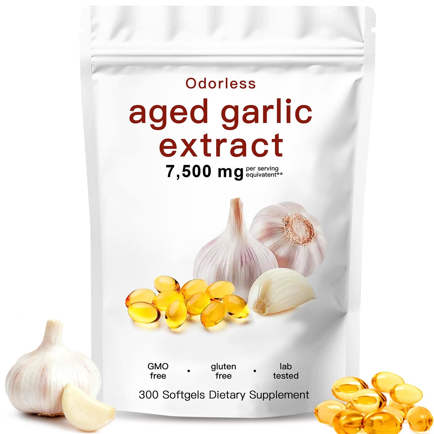 ULIKEATM Odorless Aged Garlic Extract Softgel 300 Count