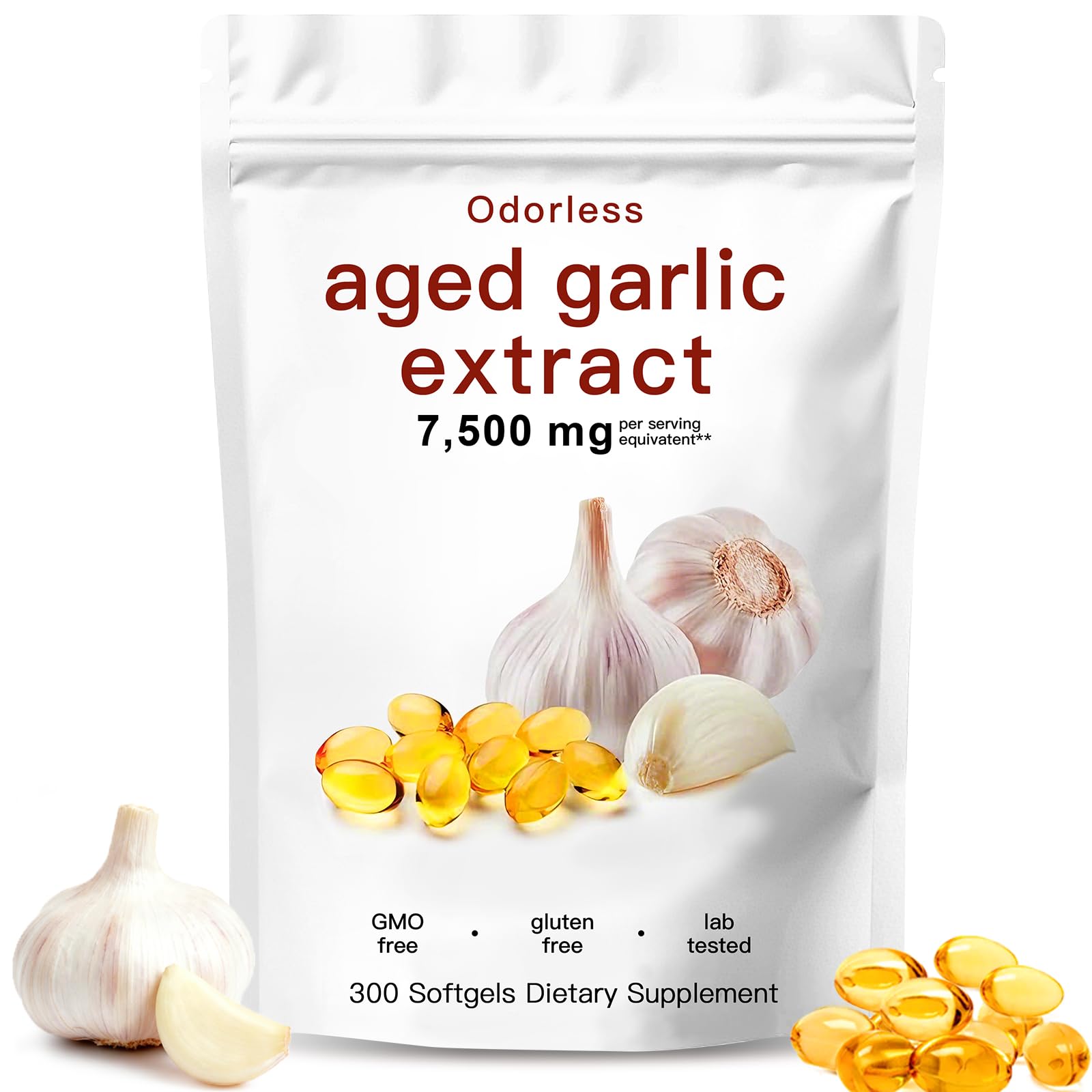 ULIKEATM Odorless Aged Garlic Extract Softgel 300 Count
