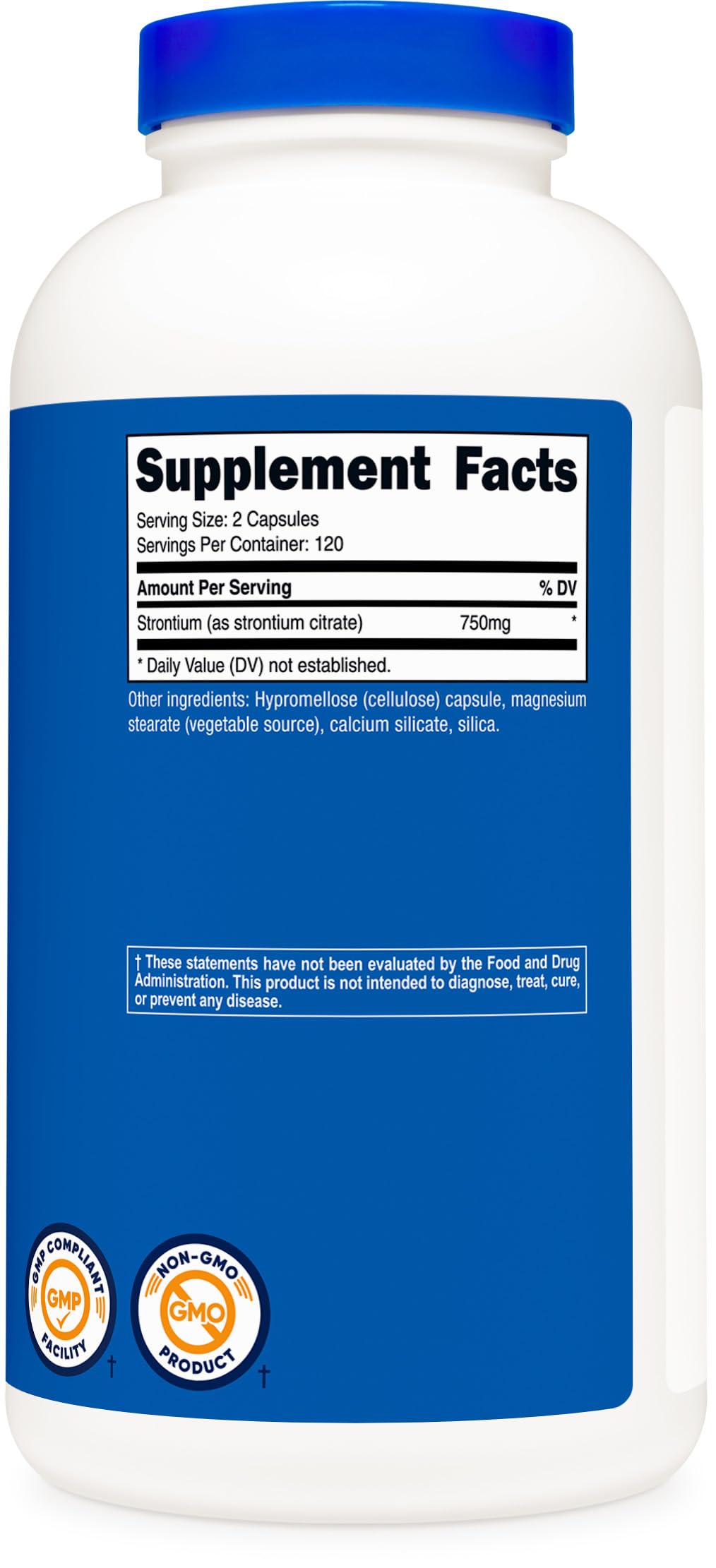 Nutricost Strontium Capsules (750mg), 240 Capsules