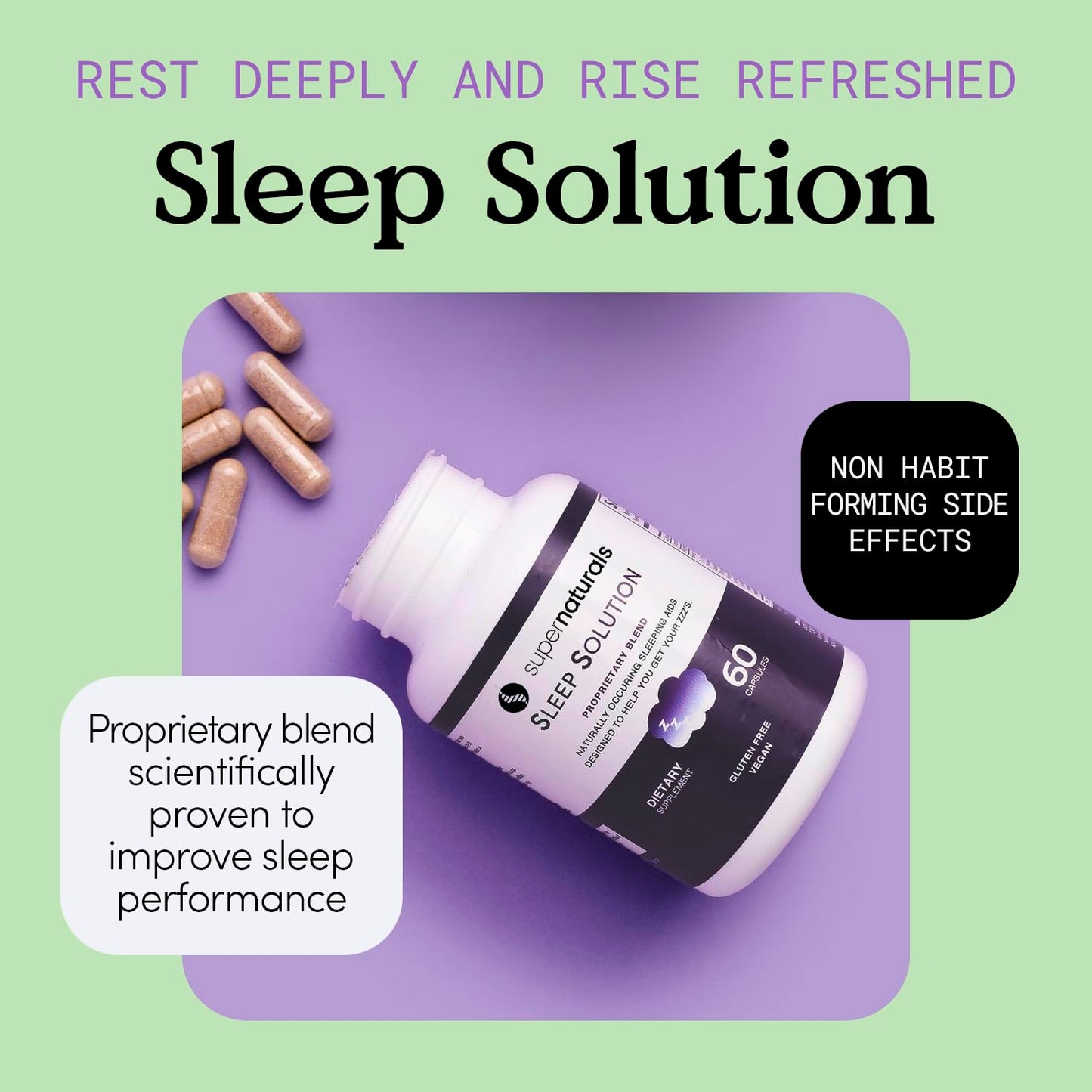 JLM NUTRITIONALS Health Sleep Solution Sleep Supplement with Magnesium & Melatonin, Capsules, 60 Count