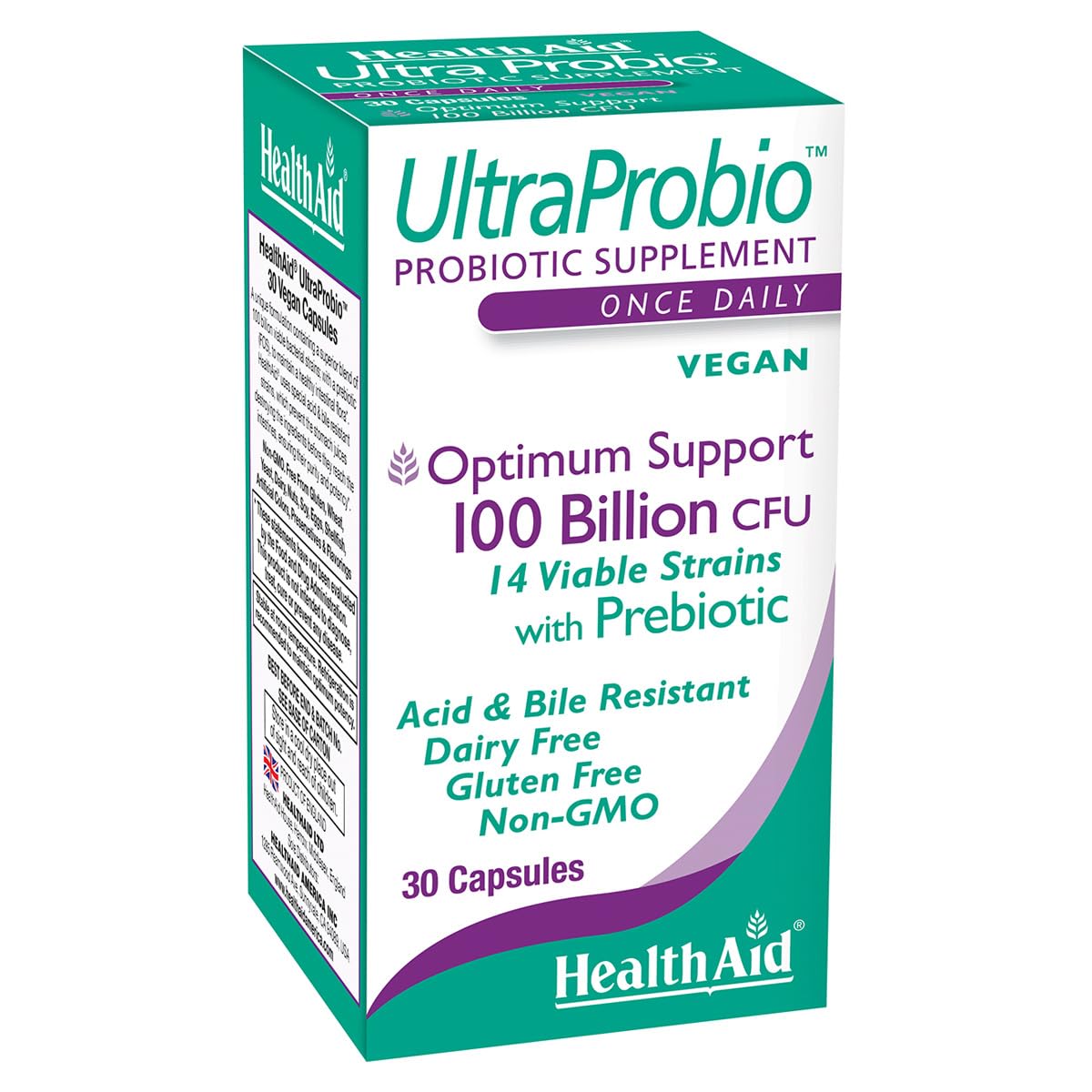 HealthAid UltraProbio 100 Billion Capsules, 30 Count