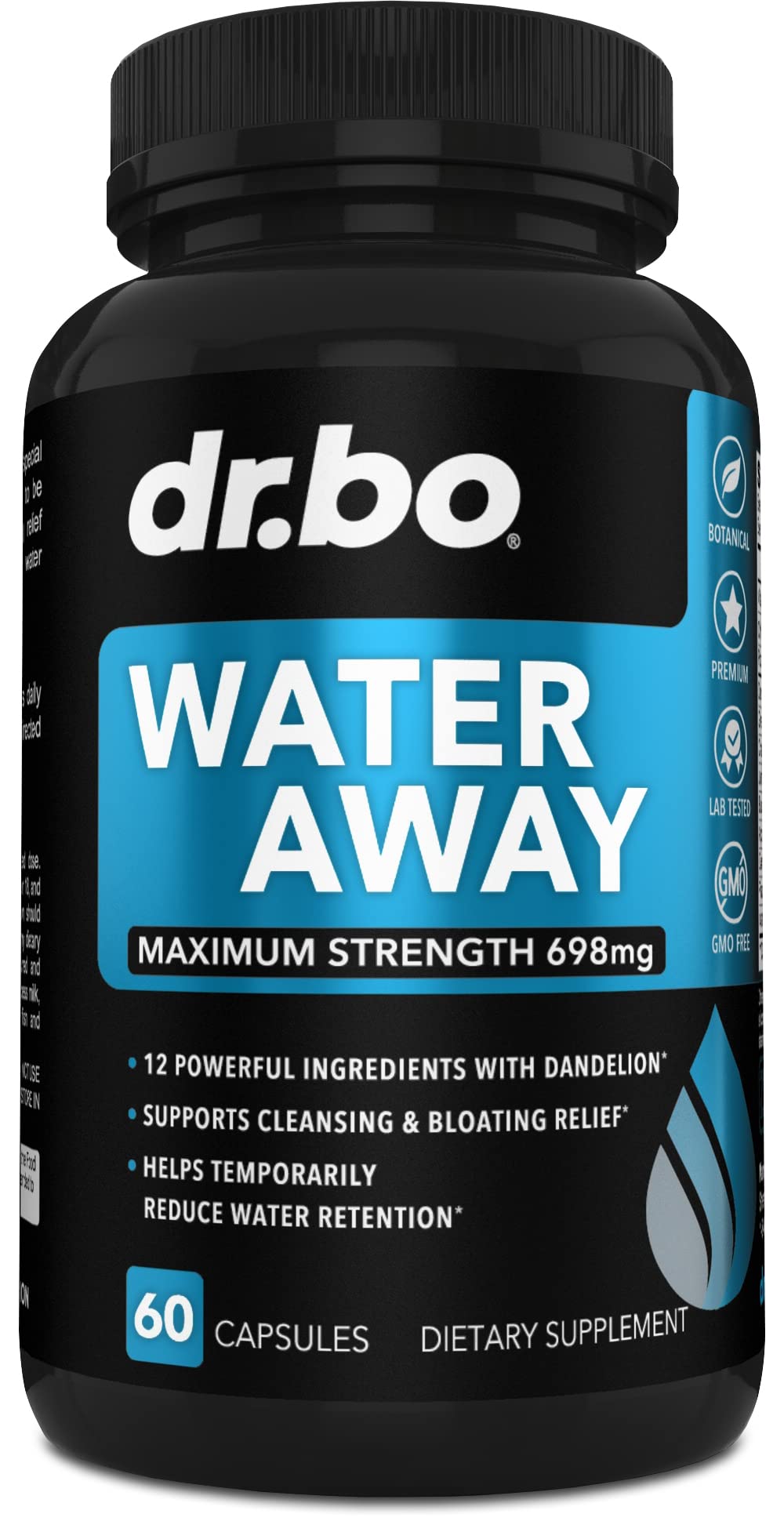 DR. BO Water Pills Diuretic Capsules, 60 Count