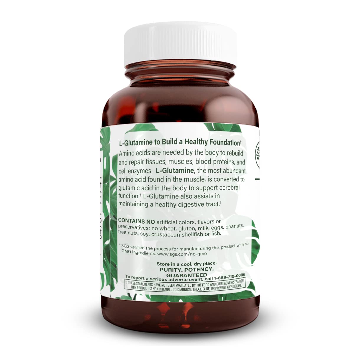 Natural Nutra L-Glutamine 500 mg Capsules, 50 Count