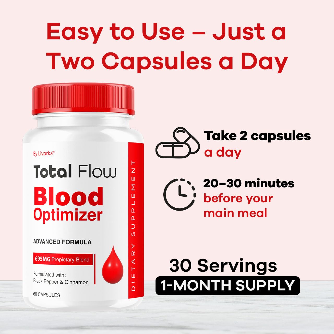 LIVORKA Total Flow Capsules 300 Capsules