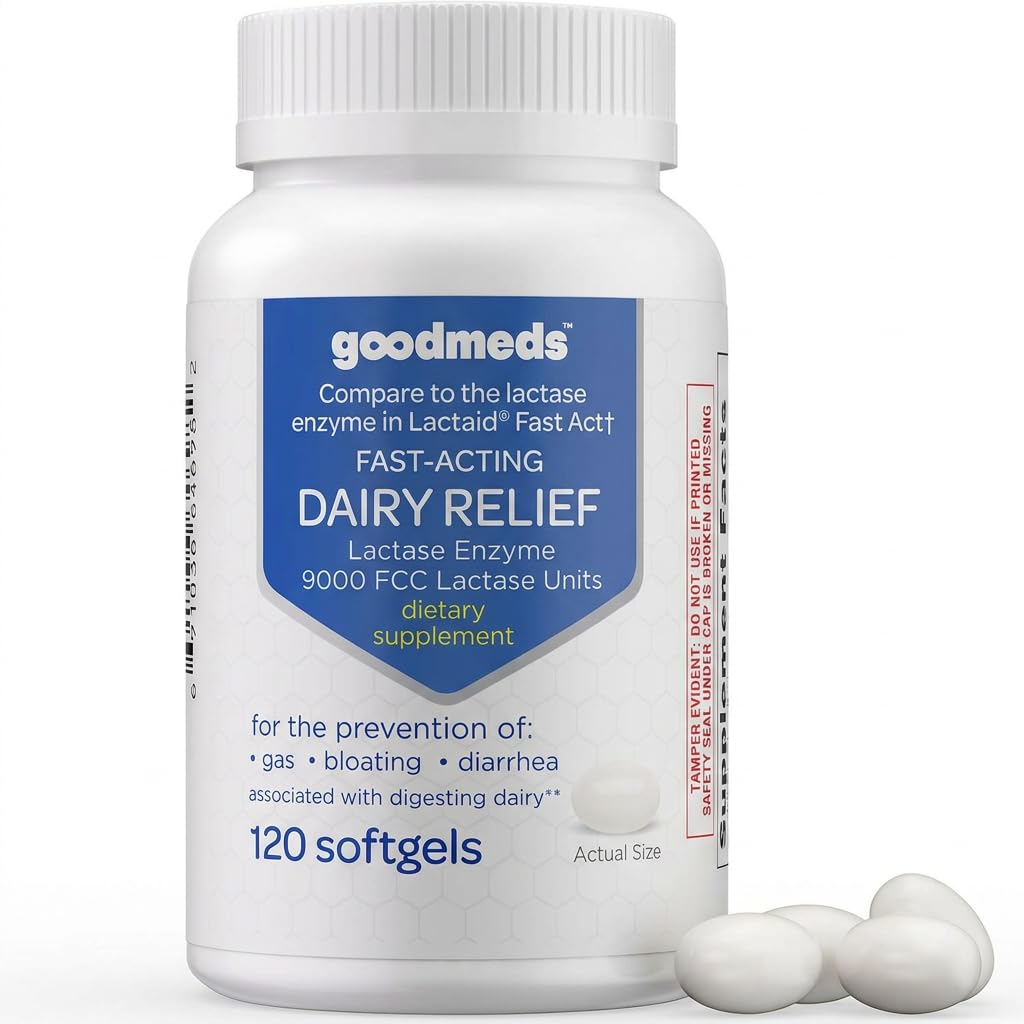 ValuMeds GoodMeds Fast Acting Dairy Relief Lactose Enzymes Softgels 120
