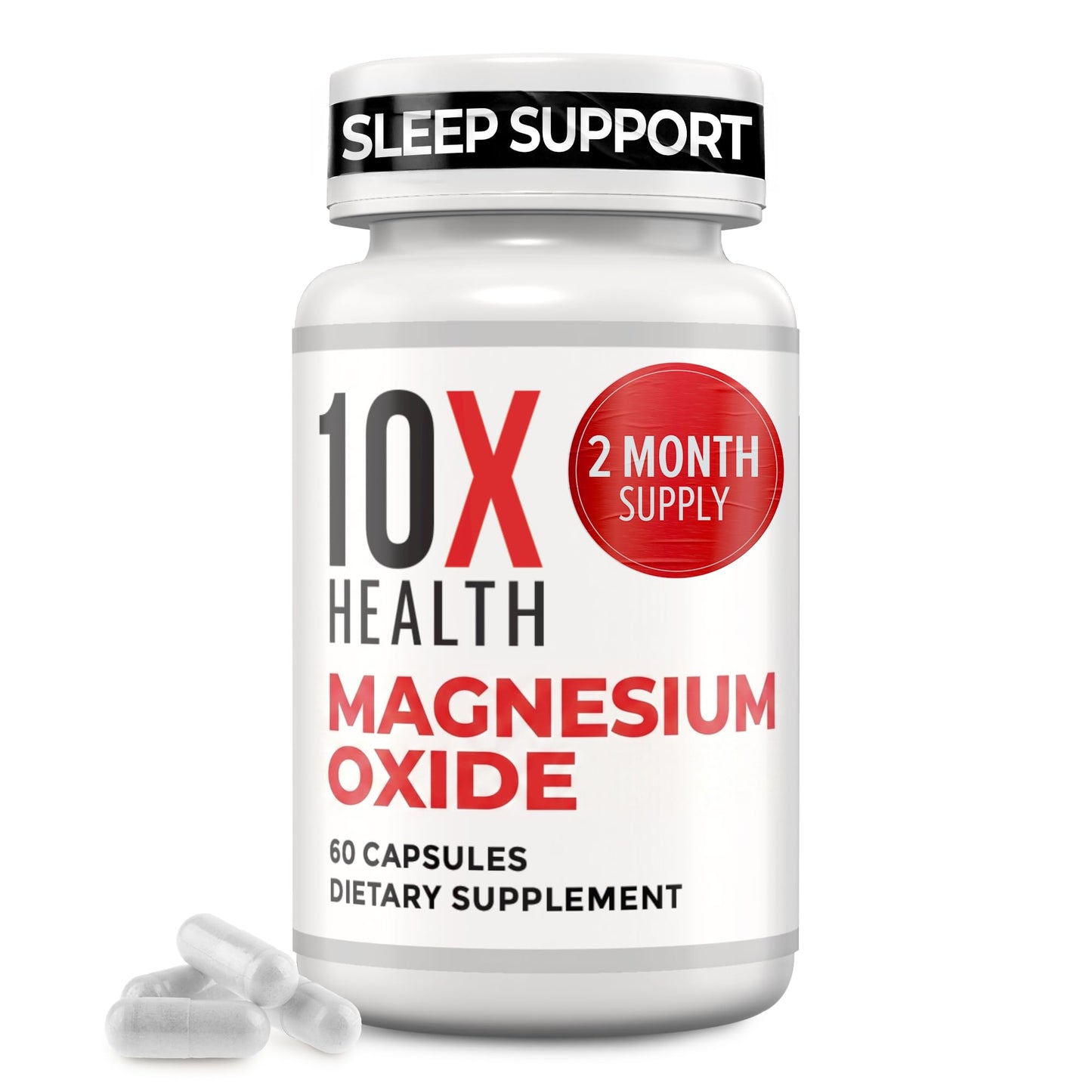 10X Health System Magnesium Oxide Supplement Capsule, 60 Count