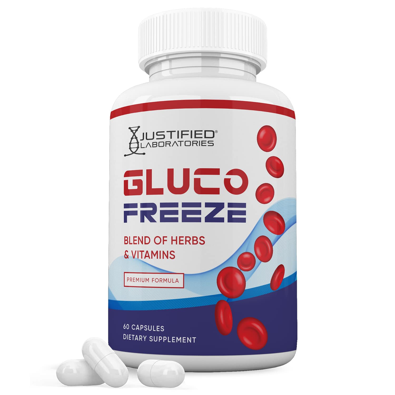 Justified Laboratories Glucofreeze Premium Formula 688MG 60 Capsules