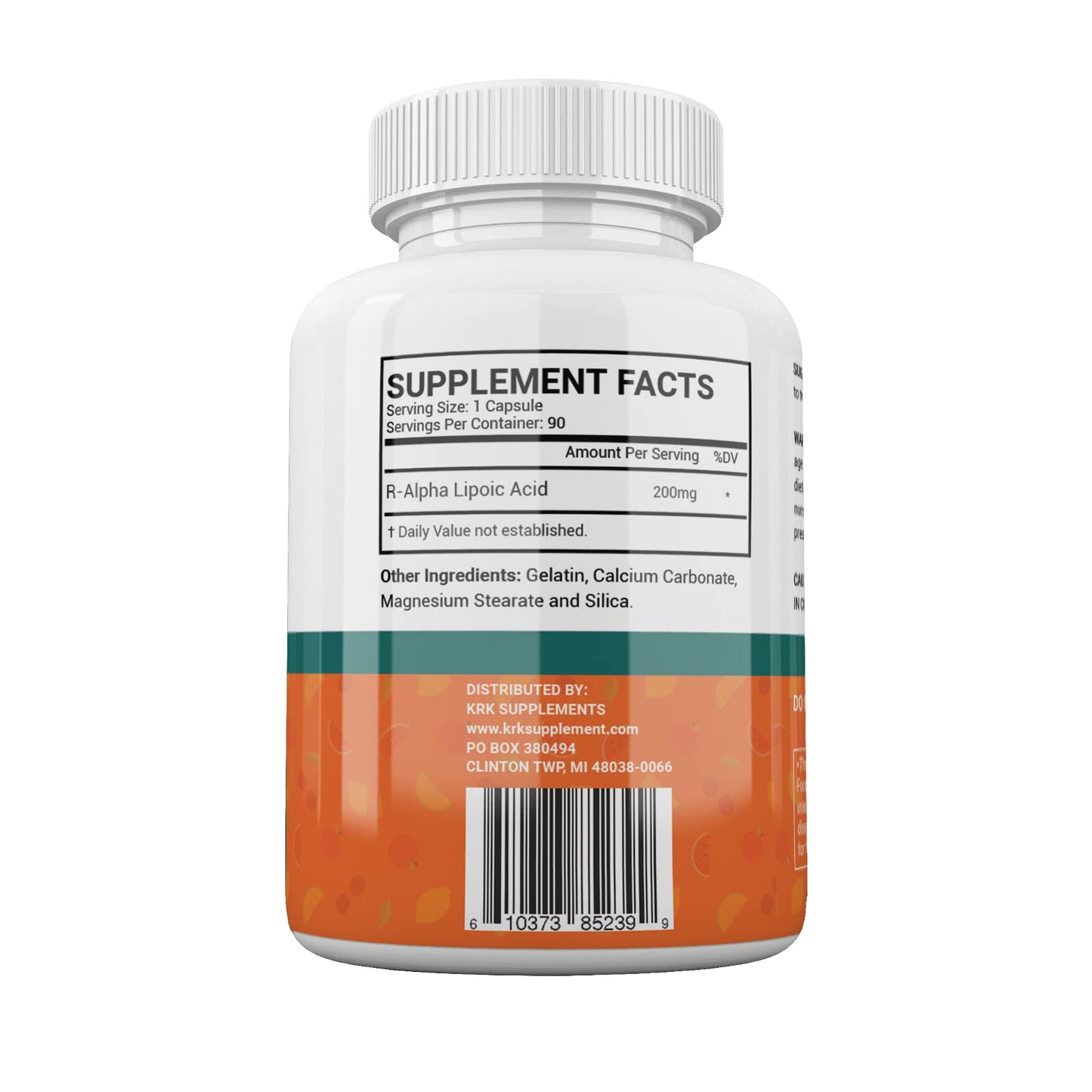 KRK SUPPLEMENTS R-ALA R-Alpha Lipoic Acid 200mg Capsules, 270 Total Capsules