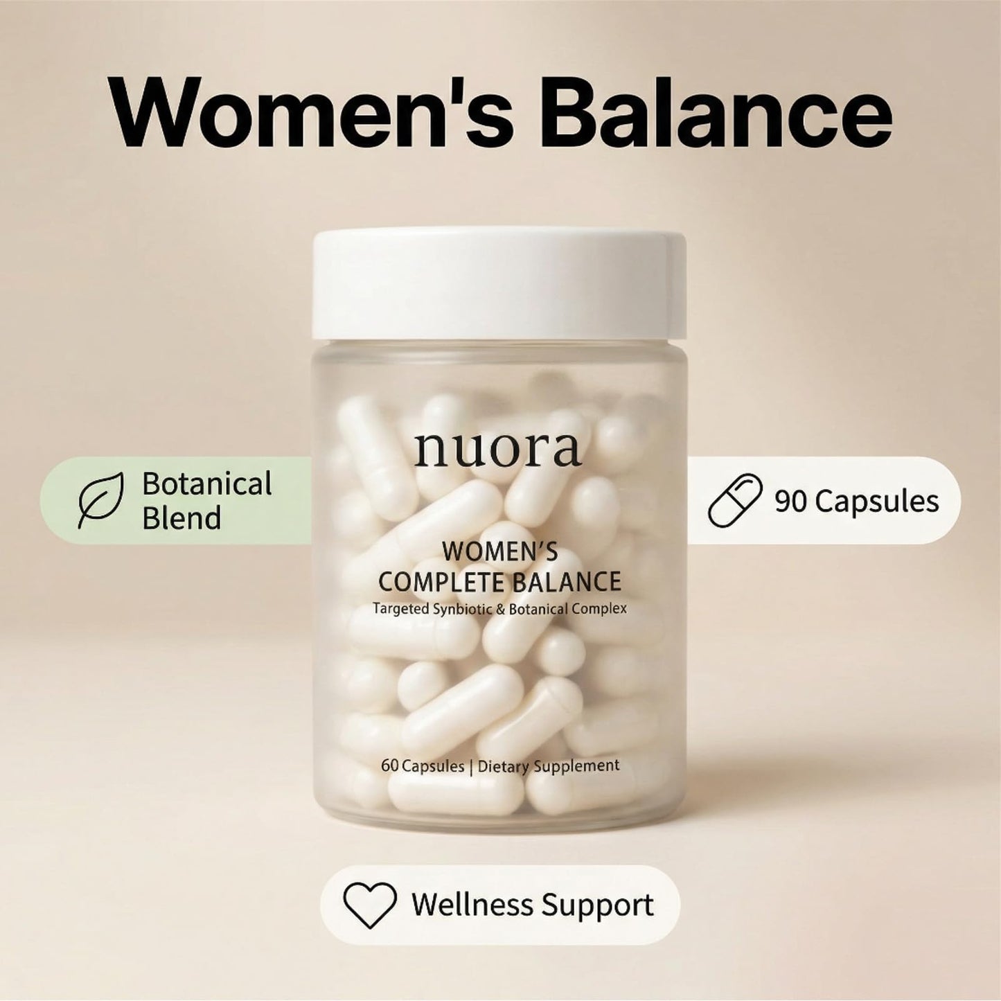 GAOMAOKING Nuora Gut Ritual Probiotic Capsules with Berberine, 60 Capsules