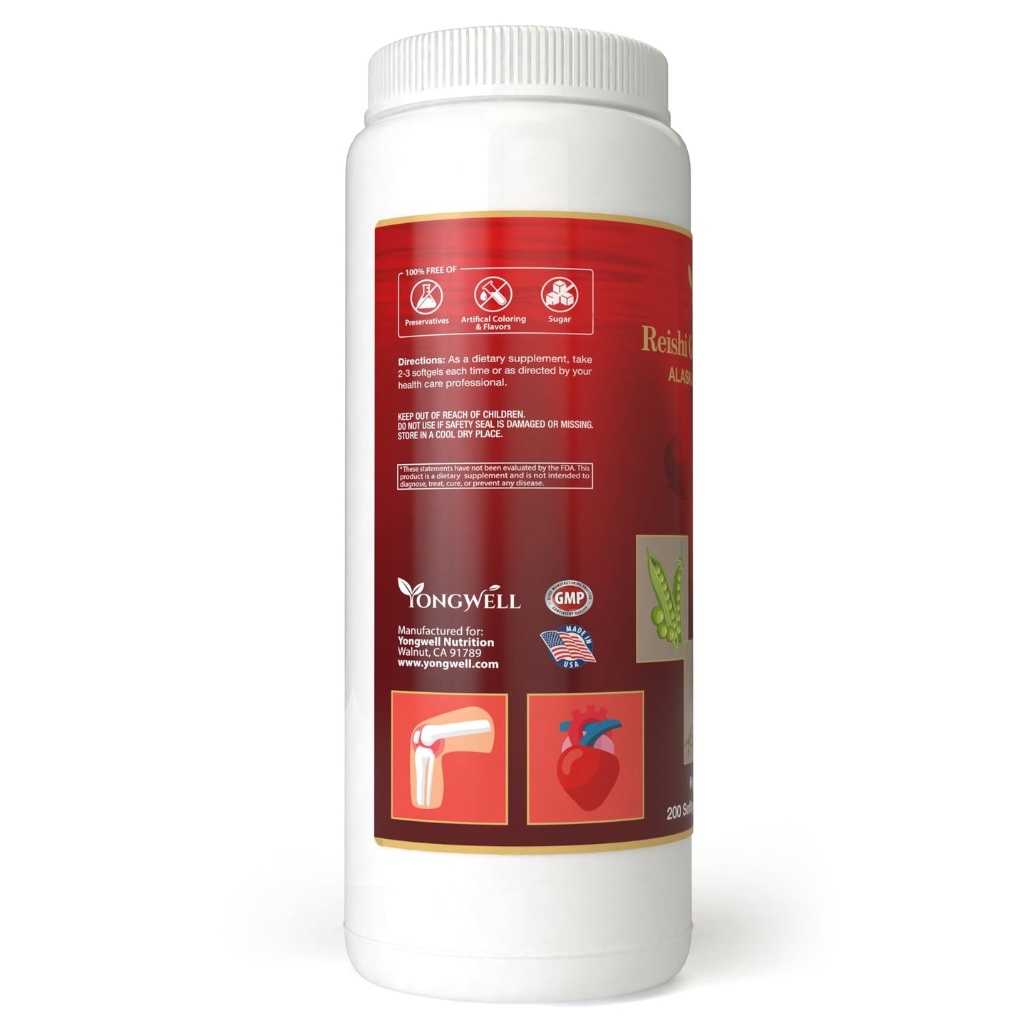 YongWell Reishi Ginseng Fish Oil II Softgels 200 Count