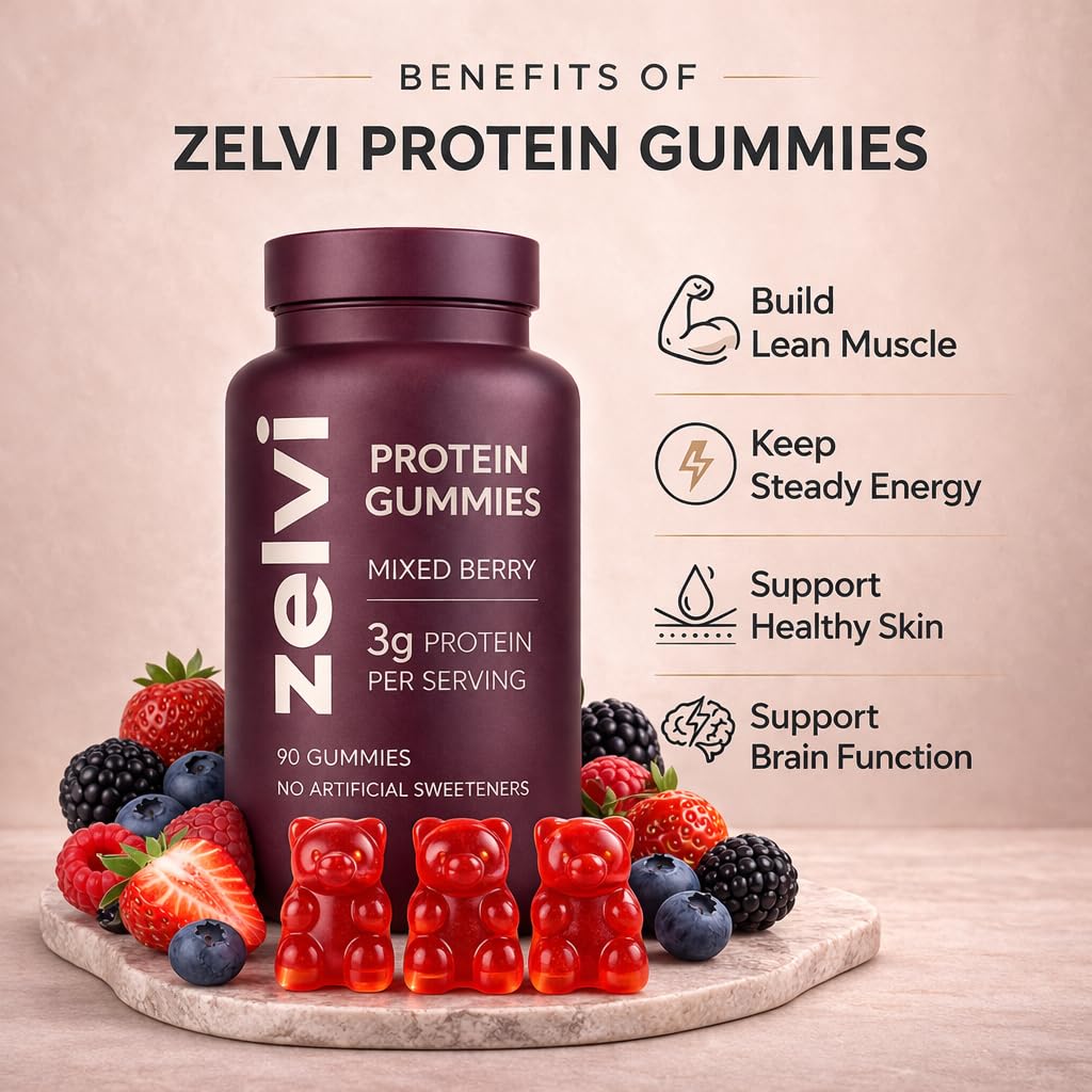 Zelvi Plant-Based Protein Gummies 90 Count