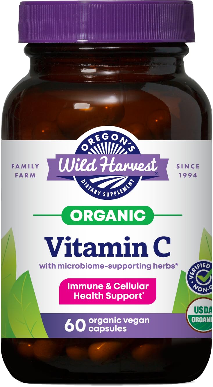 Oregon's Wild Harvest Organic Vitamin C Capsules, 60 Capsules