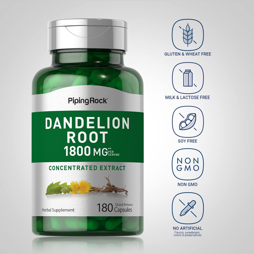 Piping Rock Dandelion Root Extract 180 Capsules