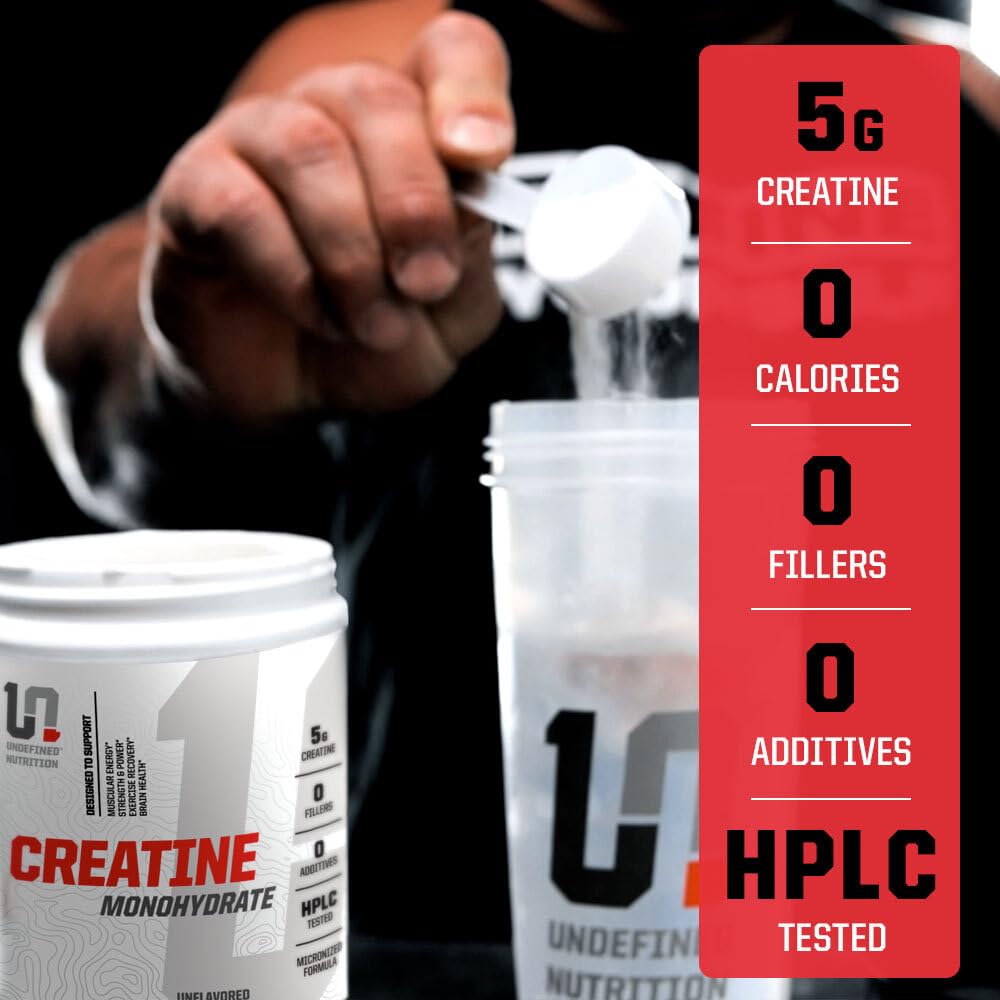 Undefined Nutrition Creatine Monohydrate Powder 10.58 Ounces