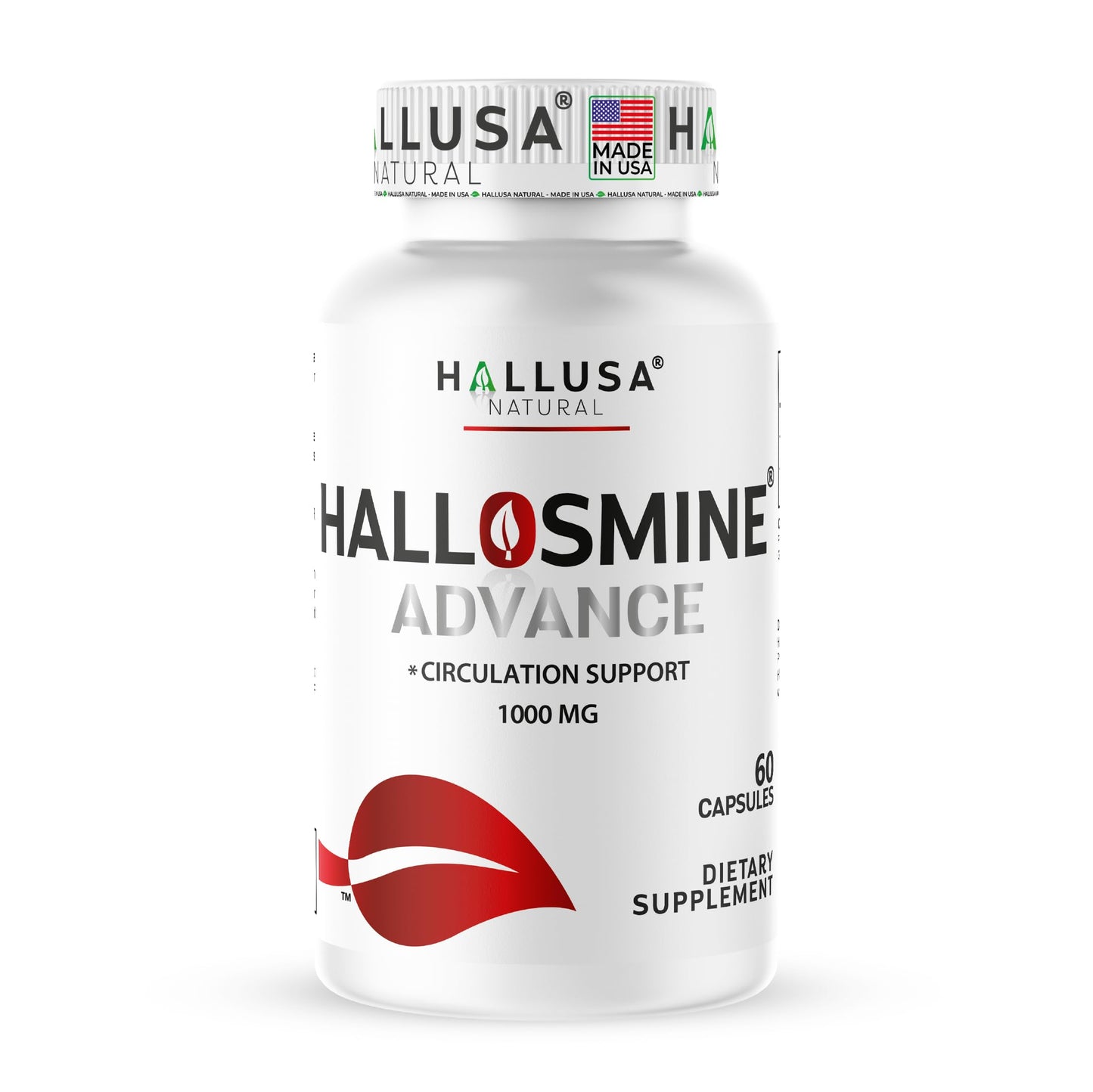 Hallusa Natural Hallosmine Advance 1000mg Diosmin Capsules 60 Count