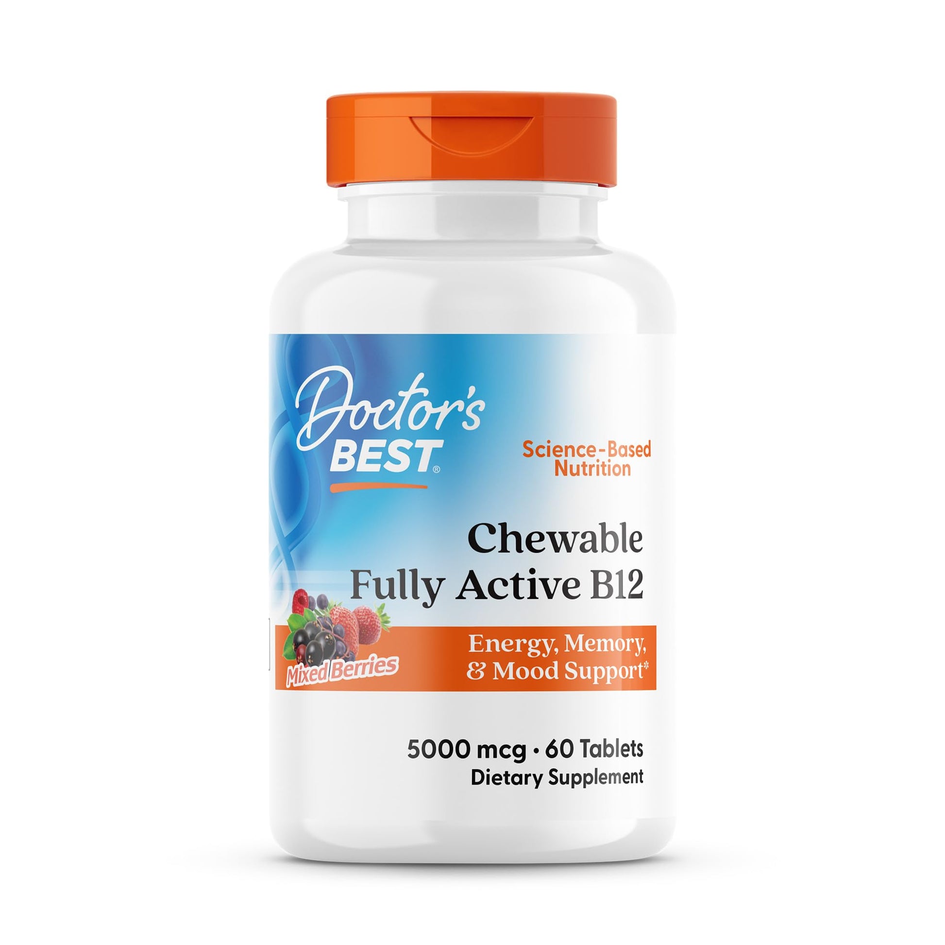 Doctor's Best Vitamin B12 Methylcobalamin Chewable 60 Tablets