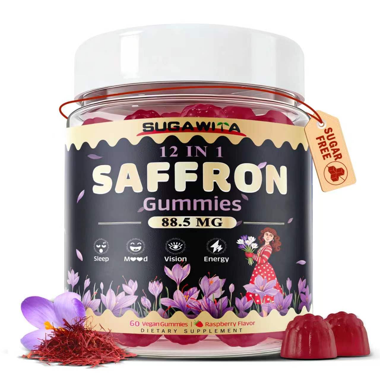 SUGAWITA Saffron Gummies 88.5mg 60 Gummies